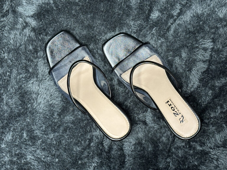 Holographic Strap Heels