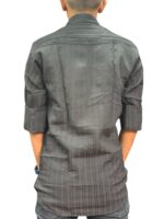 Men's Stylish Grey Striped Shirt - Casual Wear