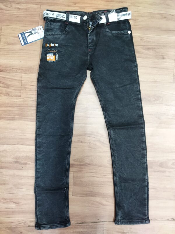 Doginst Kids Black Slim-Fit Jeans – Modern Style with Ultimate Comfort