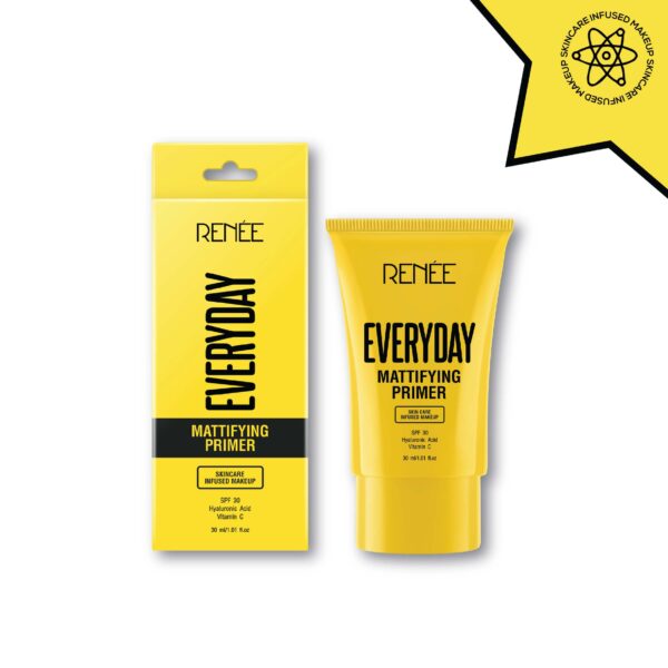 RENÉE Everyday Mattifying Primer – SPF 30, Hyaluronic Acid & Vitamin C | Skincare-Infused Makeup