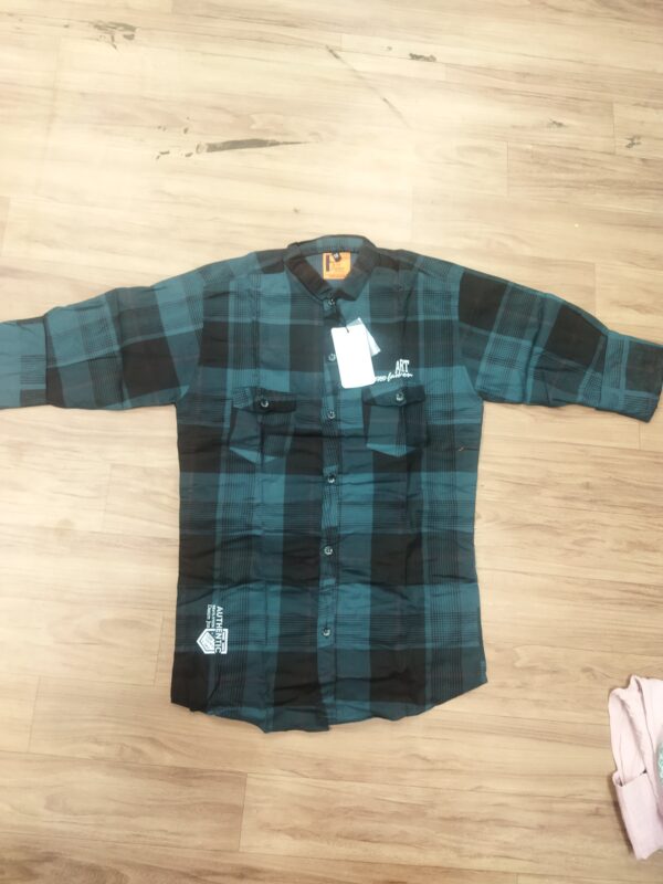 Title: Trendy kids shirt Green & Black Plaid Flannel Shirt