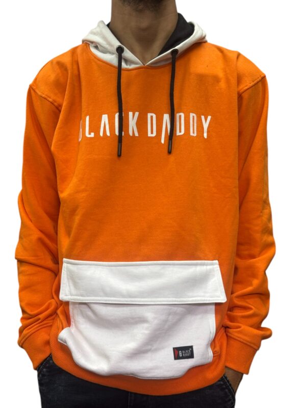 Men's Orange Hoodie with "Black Daddy" Logo