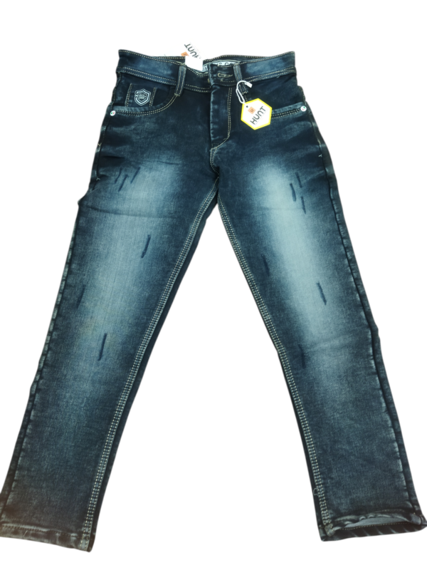 Boys’ Distressed Black Wash Slim Fit Denim Jeans