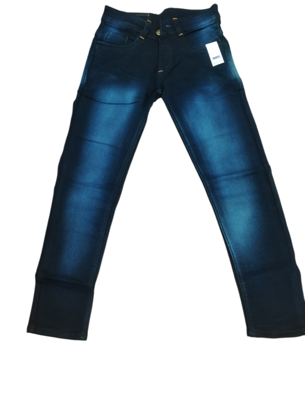 Boys' Dark Blue Slim Fit Denim Jeans – Classic Faded Wash