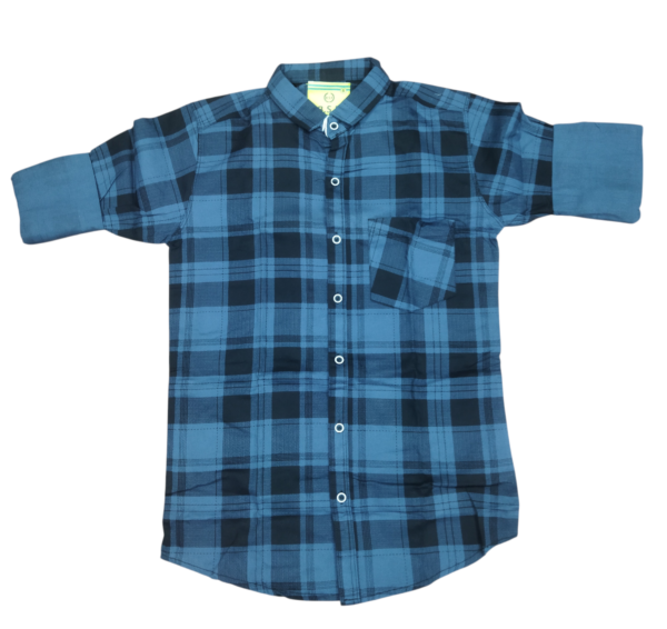 Men’s Blue & Black Checkered Half Sleeve Cotton Shirt | Stylish Casual Wear