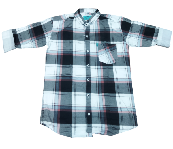 Men’s White, Black & Red Checkered Half Sleeve Shirt | Cotton Casual Shirt for Daily Use