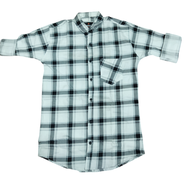 Men’s White & Black Checkered Half Sleeve Shirt | Stylish Cotton Casual Shirt