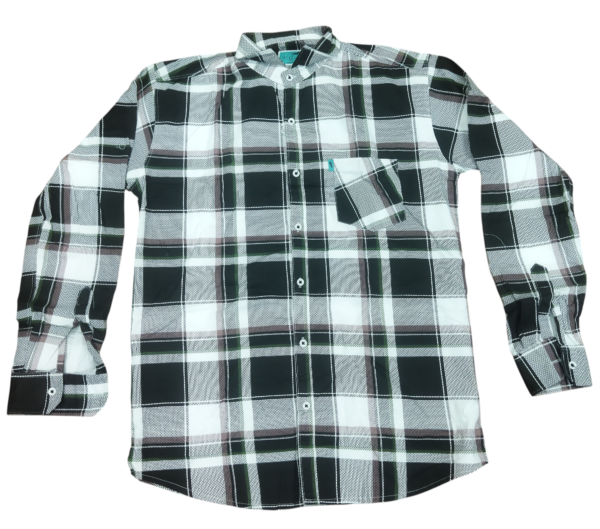 Men’s Black & White Checkered Casual Shirt