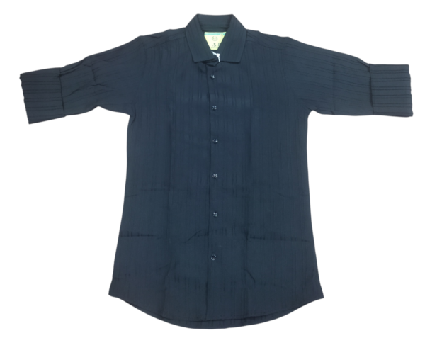 Men’s Black Casual Cotton Shirt – Full Sleeve Solid Plain Button-Down