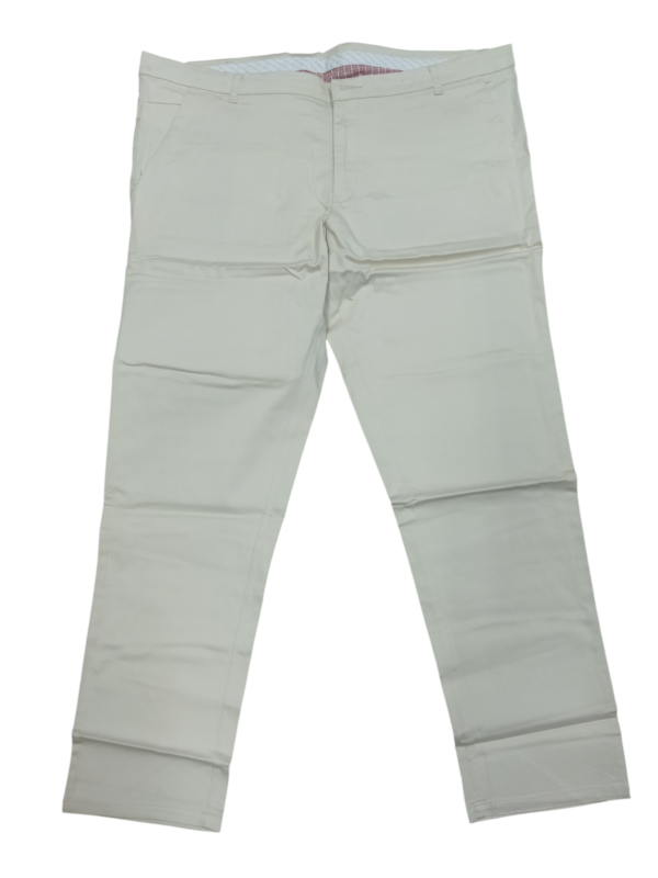Men’s Off-White Slim Fit Stretch Cotton Trousers
