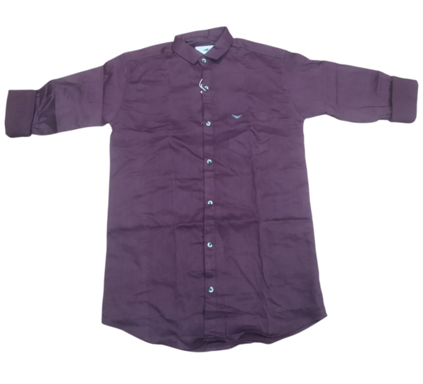 Men’s Maroon Cotton Blend Full Sleeve Casual Shirt with Pocket