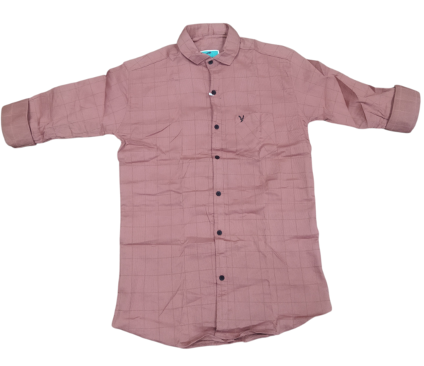 Men’s Light Pink Cotton Blend Full Sleeve Casual Shirt with Pocket